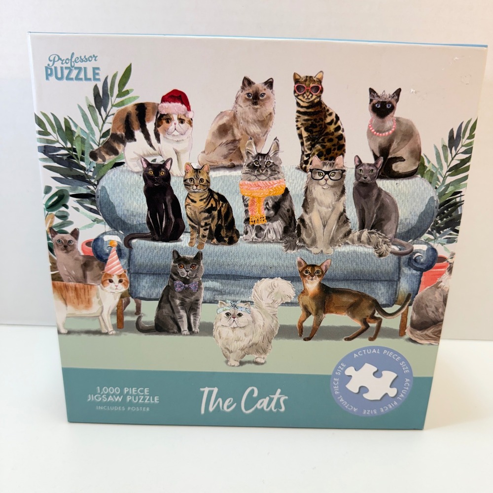 Professor Puzzle The Cats Jigsaw Puzzle 1000 Piece Multicolor Feline Poster